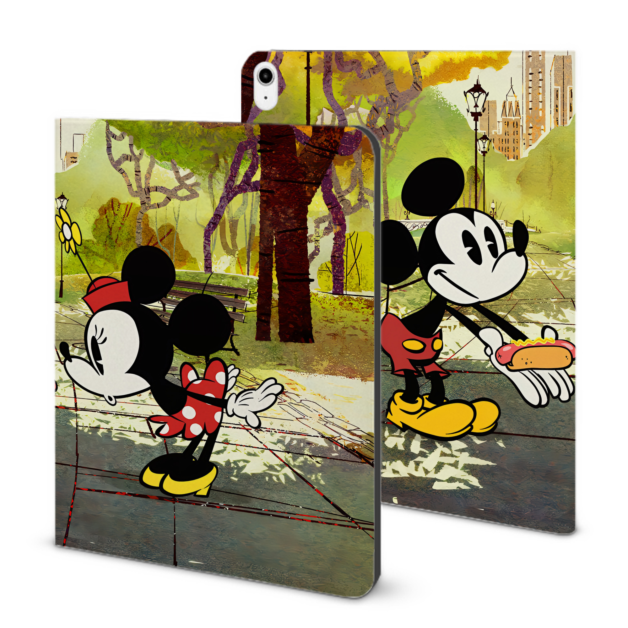 （画像用） ミッキーマウス Mickey Mouse IPadケース ペンホルダー付き ブックスタイルデザイン